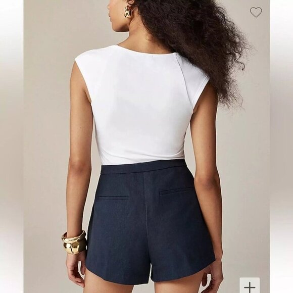 J. Crew Women's Squareneck Cap Sleeve Stretch Top Green Size Small NWT - Picture 5 of 9